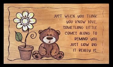 Laser Engraved Sign with Painted Accents
$18