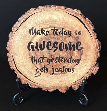 Laser Engraved Wooden Sign with Stand
$13