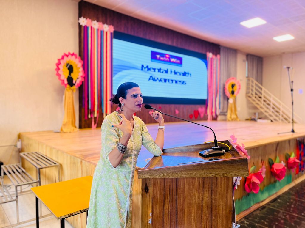 Mental Health Awareness Seminar by Twin Win in Evergreen Senior Secondary School!