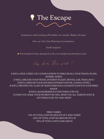 Our escape service 