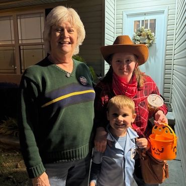 Halloween 2025 with Vicki Wors Democratic candidate for state senate 