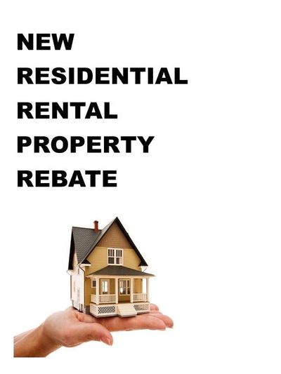 NRRP, New residential rental property rebate, rebate
