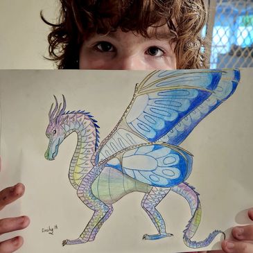 Beautiful watercolour pencil 'Dragon'