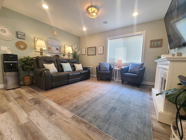 Living room at lake house