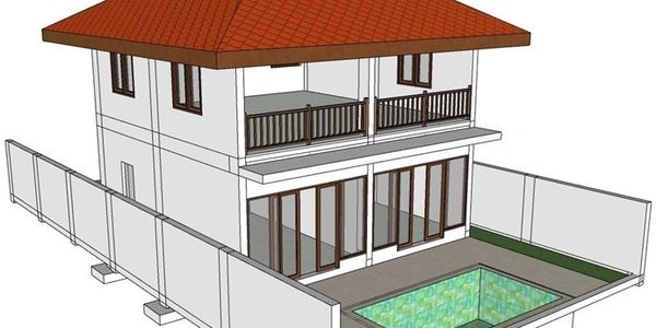 Villa design with private pool.