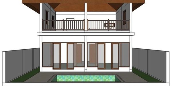 Villa design.
Open top floor to take advantage of the sea breeze and view.