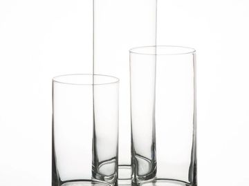 Clear vases