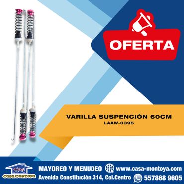 Varilla suspensión 60cm para lavadora