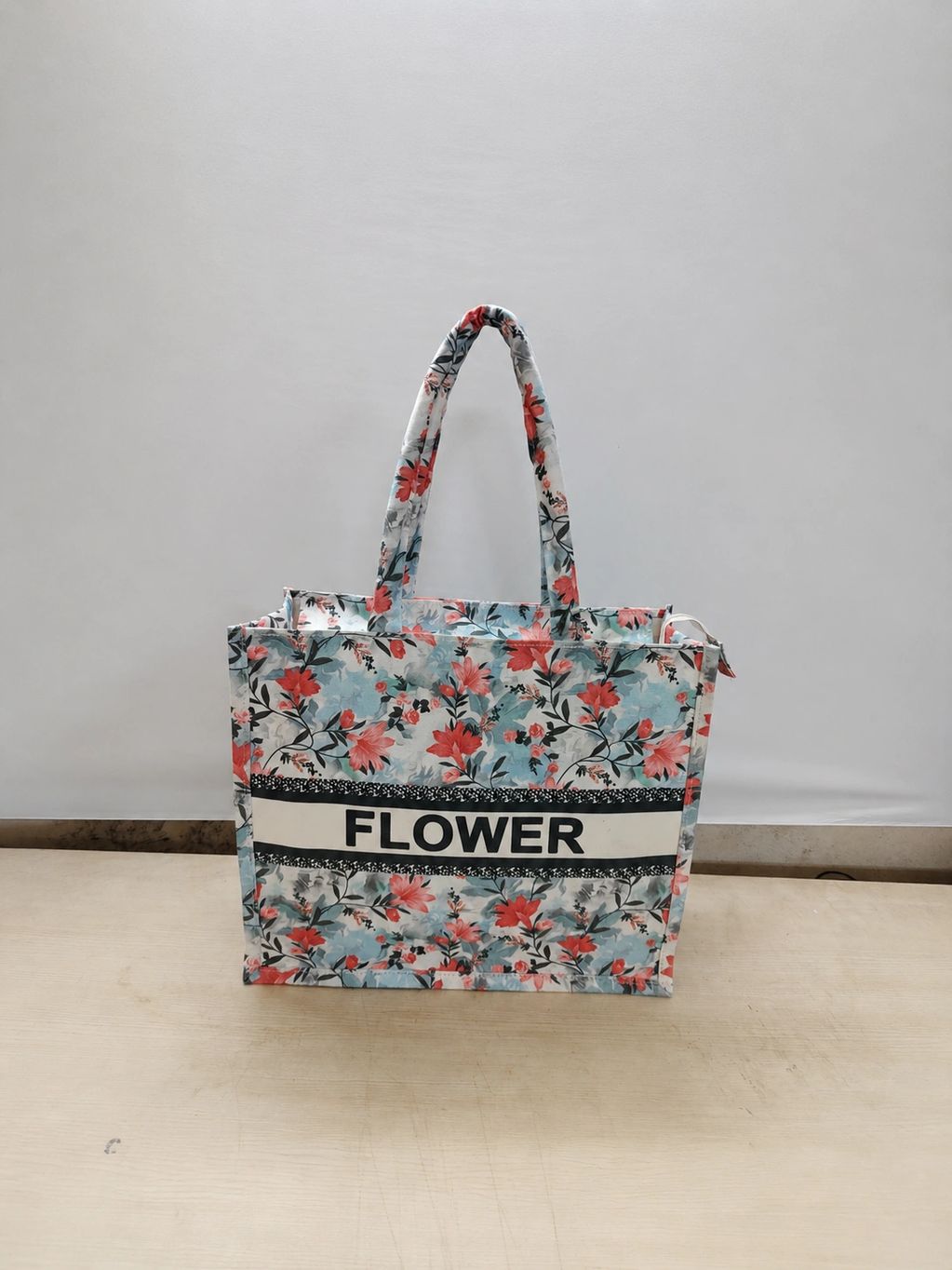 Laminated Canvas Bag with Design 