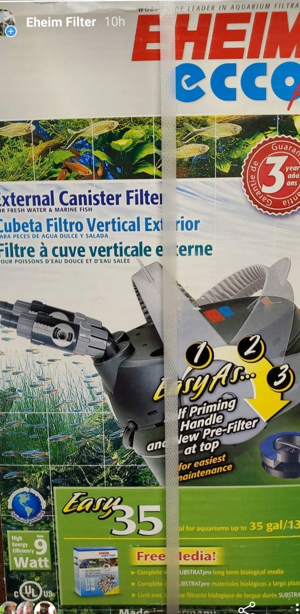 Eheim Ecco Pro Aquarium External Canister Filter Easy 35 Model 2232