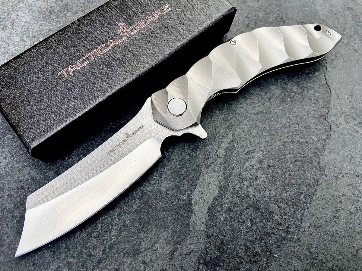 TACTICAL GEARZ TC4 Titanium Pocket Knife! TG Zeus, Tc4 Titanium Handle