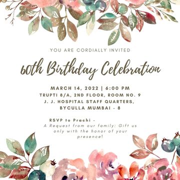 Simple yet aesthetic Birthday E-Invite for your Special Ones