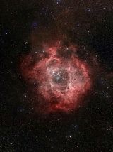 Rosette nebula bubble-like, red cavity