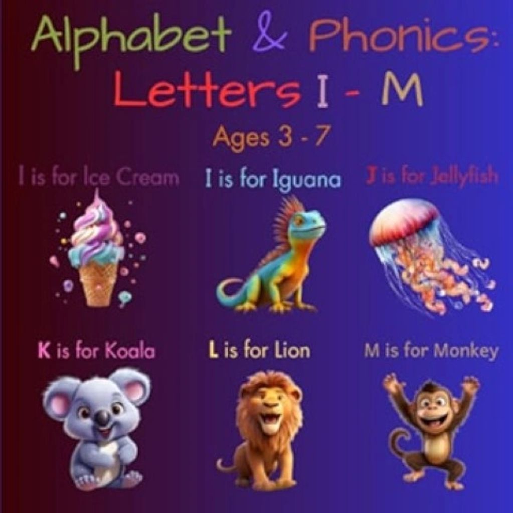“Children’s phonics book for letters I to M with tracing, letter recognition, and writing practice”