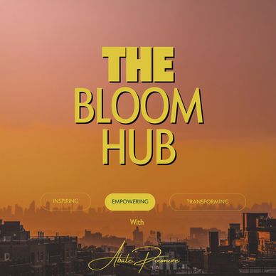 The Bloom Hub empowering individuals against a city sunset backdrop.