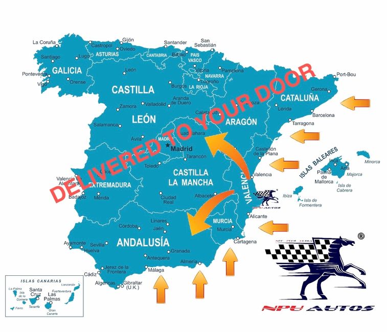 DELIVERIES NPU AUTOS UK UK REG Right Hand Drive (RHD) cars in Spain