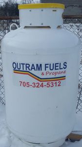 Upright propane tank