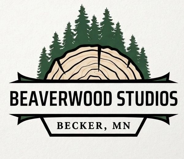 Logo for Beaverwood Studios, Becker, MN.