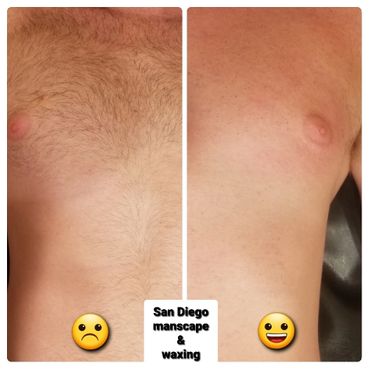 chest trim and shave at san diego manscape and waxing