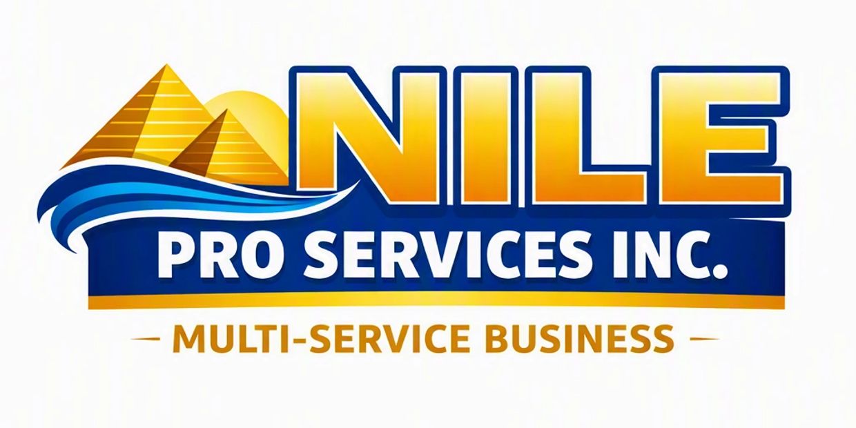 Logo for Nile Pro Services Inc., a multi-service business.