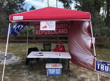 Republican Tent at Cogan Early Voting Site, March 2020 Palm Bay, FL