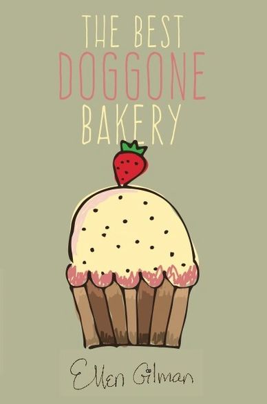 Illustration of a cupcake with a strawberry, titled 'The Best Doggone Bakery'.