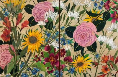 Jude Rose, Flowers, pencil on birchwood, Rex-Livingston, Katoomba, floral art, Blue Mountains Artist