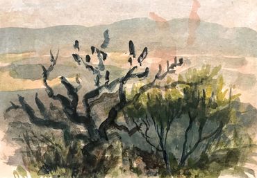 landscape, water colour, Blue Mountains, Judi Moss, Rex-Livingston, 