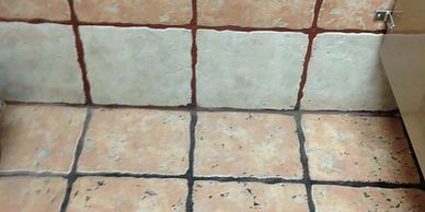 it doesn't talk long.  show the great image of wall and floor tile comparison.  then show time elaps