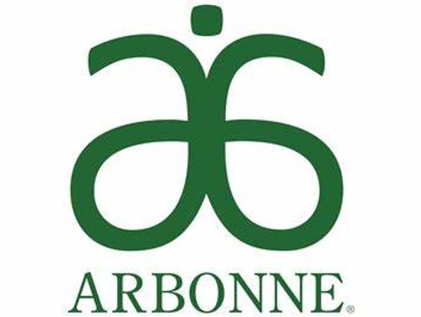 Arbonne logo in green on white background.