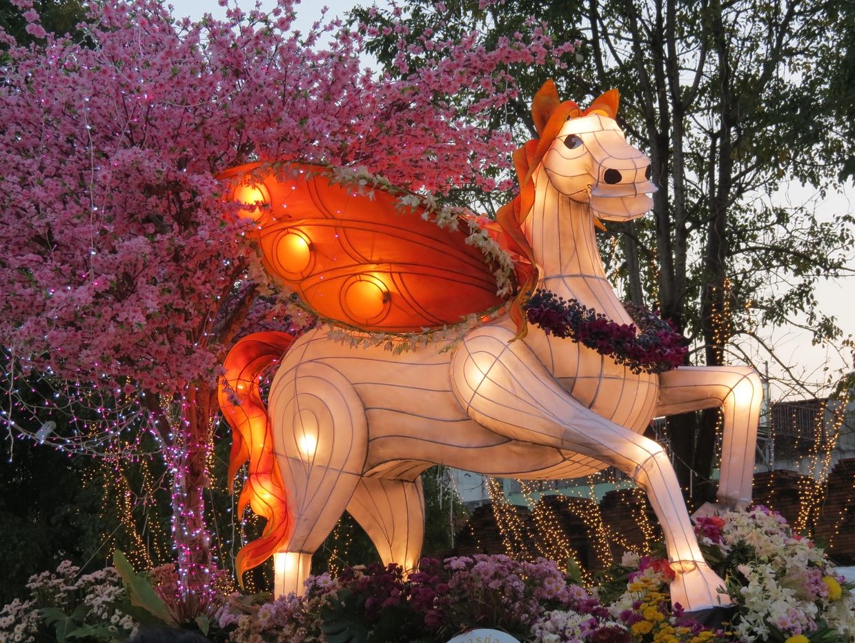 Float for the flower festival in Chiang Mai