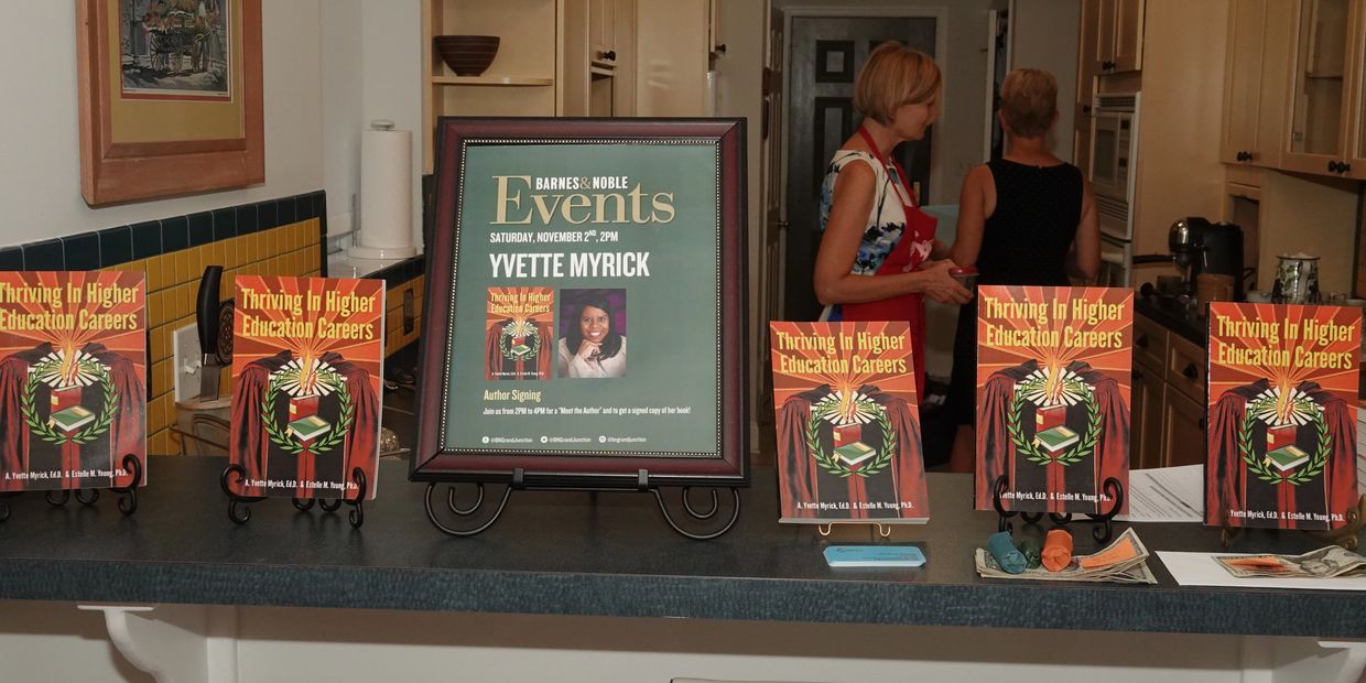 Yvette Myrick and Estelle young present and read their book Thriving in Higher Education Careers