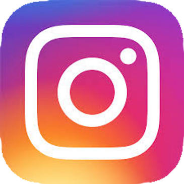 Instagram logo with gradient colors and camera icon.