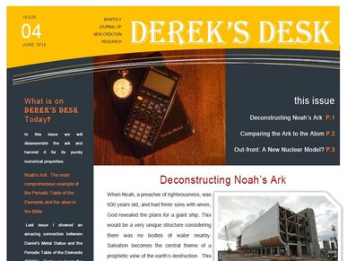 Cover page of Derek's Desk journal, June 2019 issue.