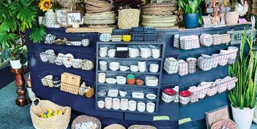 Colorful shelves of handmade soaps at Oregon Soap Shoppe.