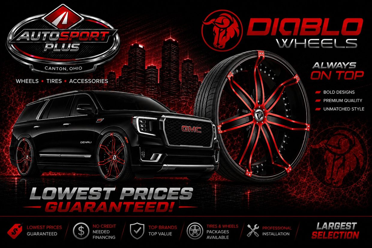 Rims and tires in Canton Ohio.