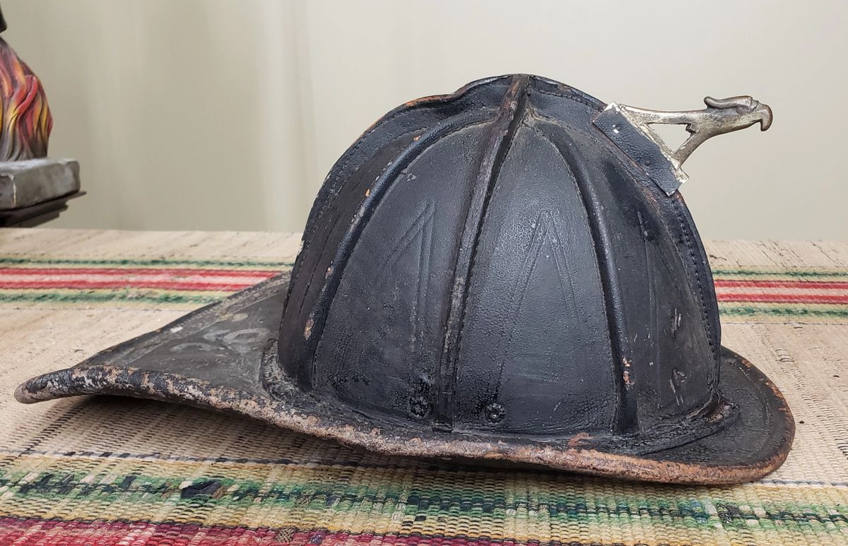 Cairns and Brothers Transitional Eagle Leather Fire Helmet