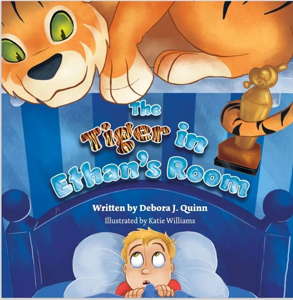 Cover of a children's book featuring a boy and a friendly tiger.