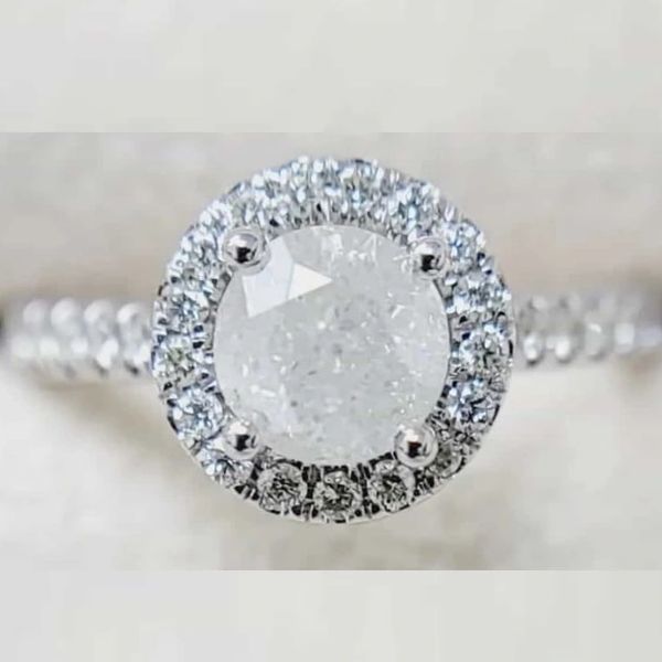WHITE STONE RING