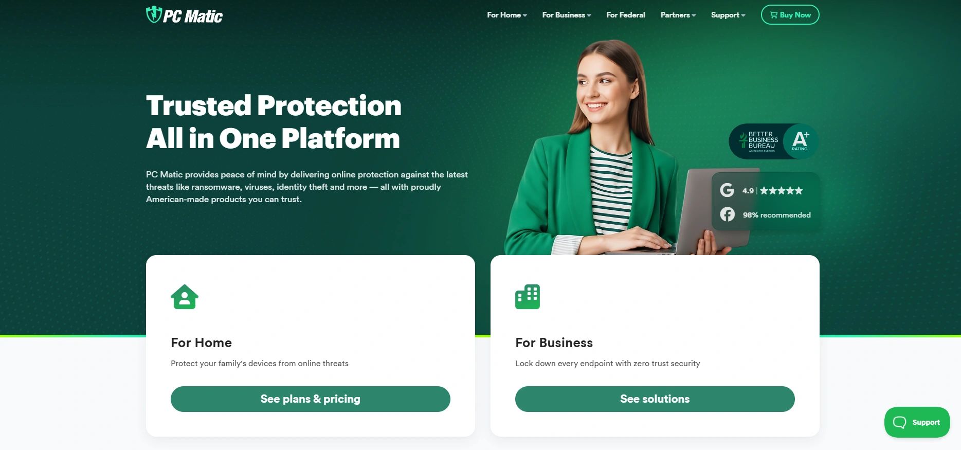 PC Matic offers trusted online protection for home and business users against ransomware and identity theft.