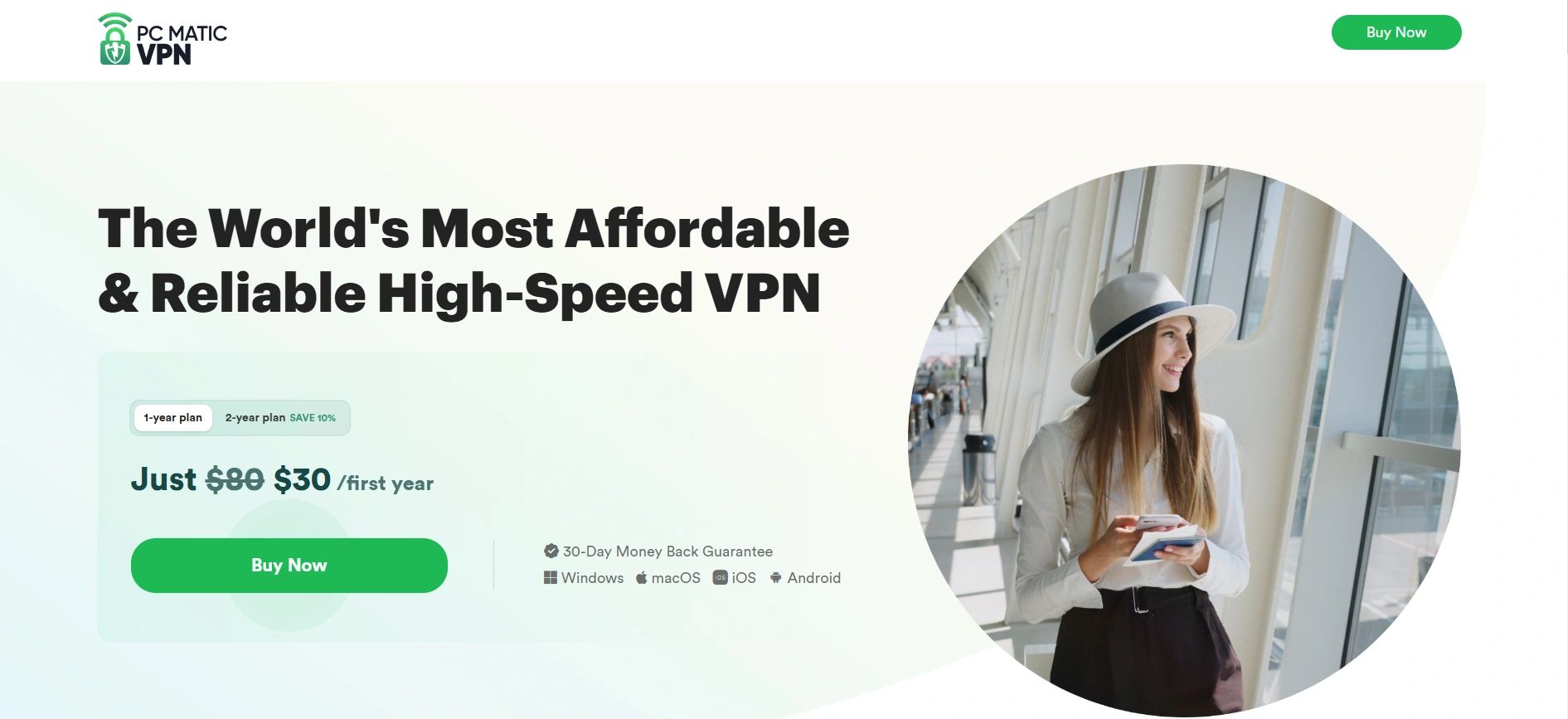 Affordable and reliable high-speed VPN service with a 1-year plan for $30.