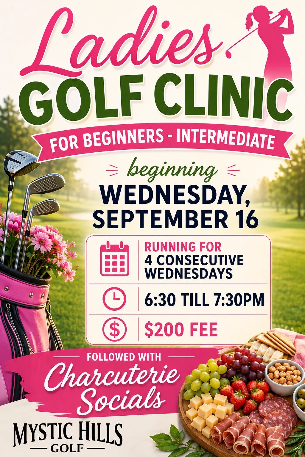 Ladies Golf Clinic for beginners starting September 16.