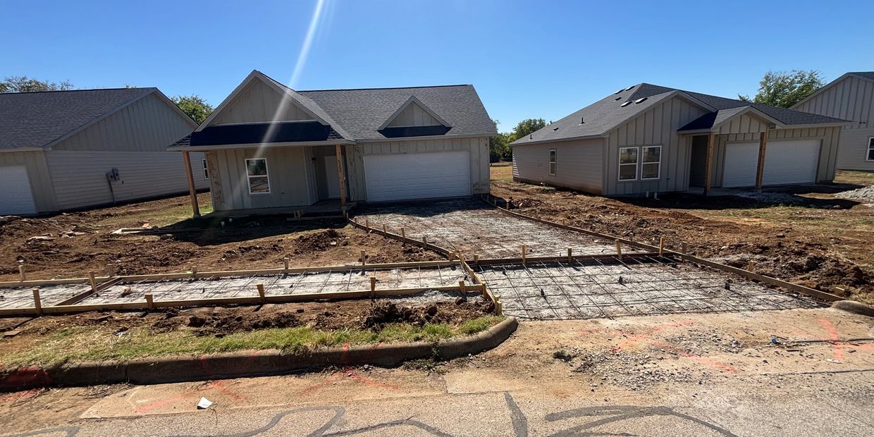 New House Construction Concrete Pour in Fort Worth Texas
