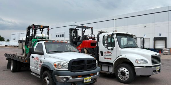 Equipment, Hauling, job site, transportation, transporter, fork lift, scissor lift,  