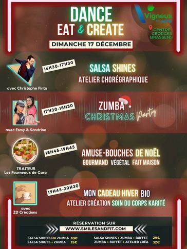 Flyer evenement Dance, eat & create