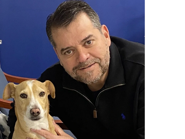 Gabriel and our agency mascot, Koufax.