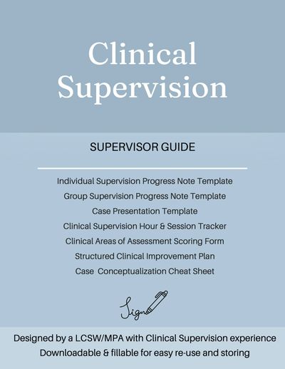 Clinical Supervision Blueprint. Click for more details. 
