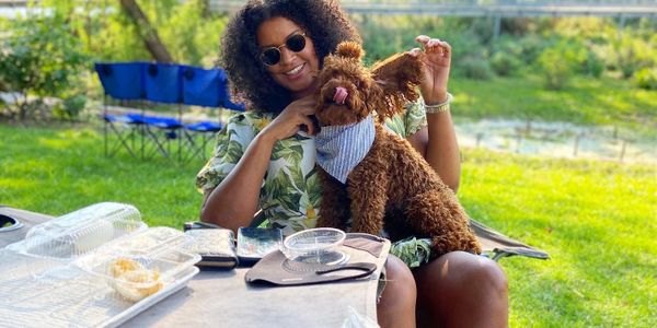 Alissa Abba Owner and her dog Brixxy