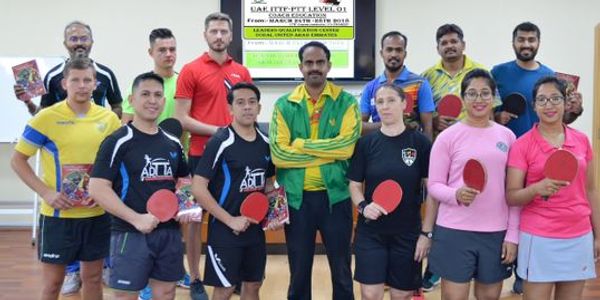 ITTF Expert Yv Pradeep organized ITTF L1 Coach Course in Dubai, 12 coaches got certified in 2018