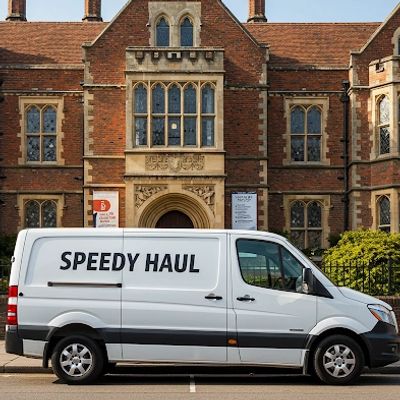 Speedy Haul making a delivery to Maidstone Museum & Bentlif Art Gallery.